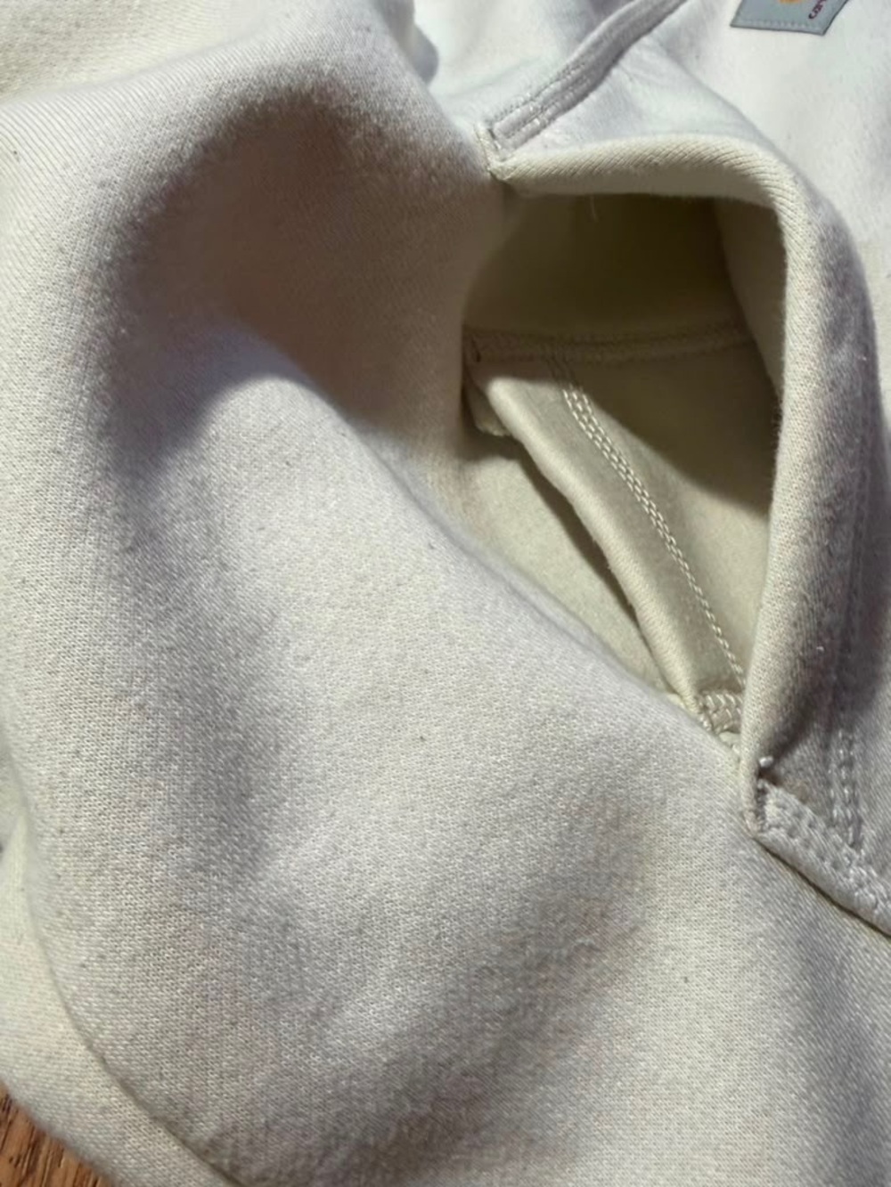 Carhartt Women’s Cream Hoodie Sweatshirt - Picture 8 of 10